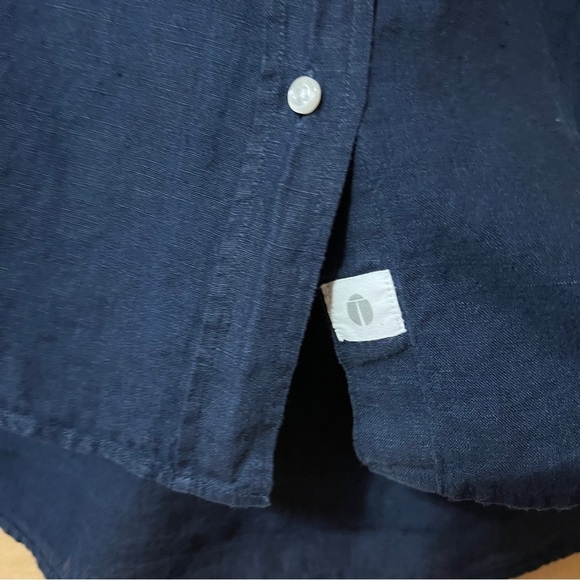 Grayson by Frank & Eileen Linen The Hero Button Down Shirt Top Navy Blue Size XS - Picture 5 of 12